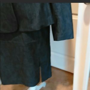 Denim pencil skirt with sexy slit